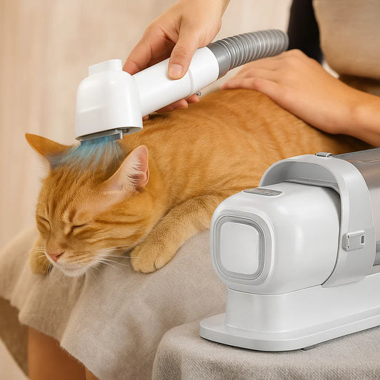 Smart Suction Pet Trimmer & Vacuum Kit - Quiet, Mess-Free Grooming