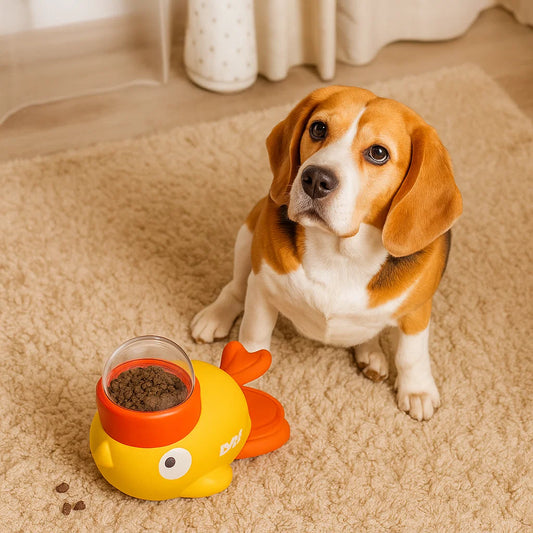SmartFeeder Duck – 2-in-1 Interactive Treat Dispenser & Slow Feeder Toy