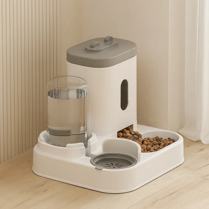 2-in-1 Automatic Gravity Pet Feeder & Water Dispenser for Dogs & Cats